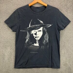 The Walking Dead Carl Grimes Eye Patch Graphic T-Shirt Mens Black AMC Tee